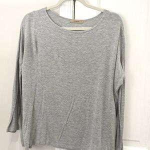 Cherish Women's Heather Gray Long Dolman Sleeve Top